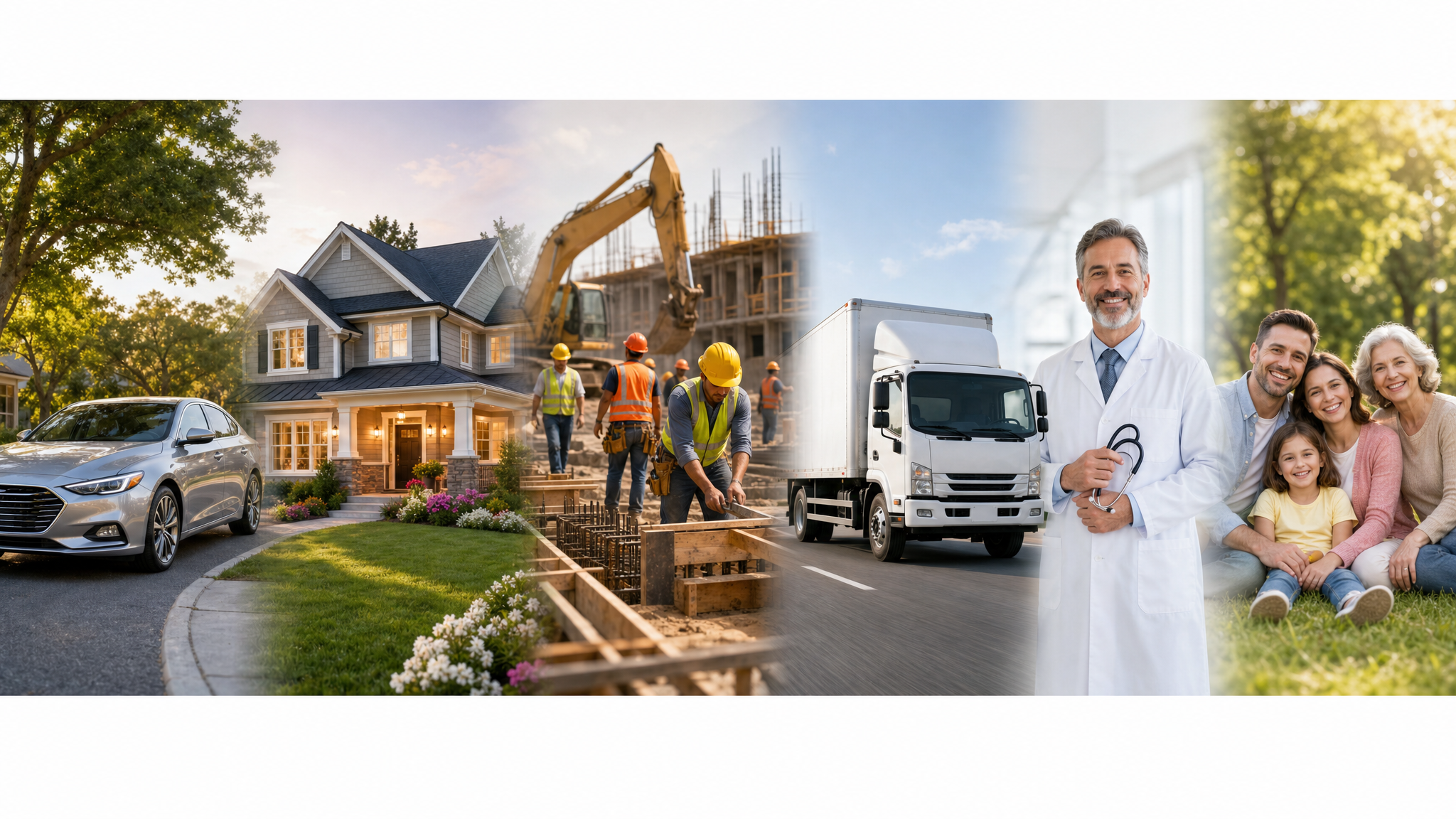 Collage de servicios de seguros - Auto, Casa, Vida, Salud, Comercial